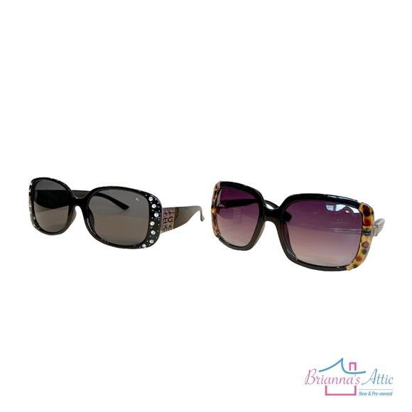 Women's Designer Stylish Generic Sunglass Black Multicolor - 2 piece - Picture 1 of 9
